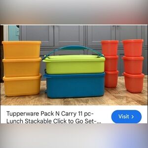 New Tupperware pack and carry 11 piece set
